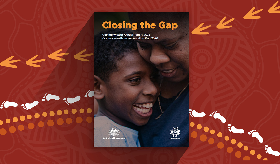 Australian Government Closing the Gap 2025 report artwork